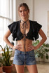 Ruffle Tie Crop Top