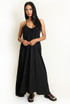 Crinkle Beaded Halter Maxi Dress