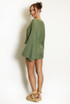 Sheer Lace Oversized Long Sleeve Top And Shorts Set