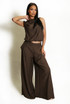 Balloon Hem Top and Trouser Set