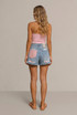 Patched Pocket Denim Skort