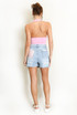 Patched Pocket Denim Skort