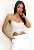 Lace Corset Top With Nude Lining