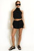 Balloon Hem Blouse and Shorts
