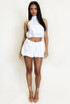 Balloon Hem Blouse and Shorts