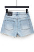 Washed Ripped Detail Denim Shorts