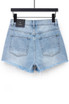Washed Ripped Detail Denim Shorts