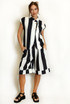 Striped Asymmetric Waistcoat and Shorts Set
