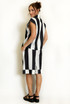 Striped Asymmetric Waistcoat and Shorts Set