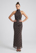 Polka Dots Halter Neck Maxi Dress