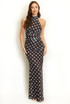 Polka Dots Halter Neck Maxi Dress