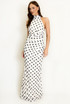 Polka Dots Halter Neck Maxi Dress