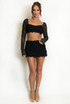Textured Tassel Crop Top 