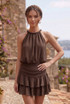 Halter Neck Cheese Cloth Playsuit 