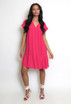 Basic V Neck Smock Dress
