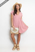 Basic V Neck Smock Dress