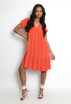 Basic V Neck Smock Dress