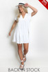 Basic V Neck Smock Dress