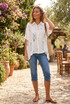 Oversized Embroidered Cheese Cloth Blouse