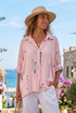 Oversized Embroidered Cheese Cloth Blouse