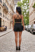Attentif Polka Dot Floral Crop Top And Shorts Set 