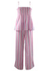 Stripes Shirred Top and Trouser Set