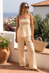 Stripes Shirred Top and Trouser Set