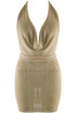 Lurex Cowl Neck Mini Dress
