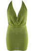 Lurex Cowl Neck Mini Dress