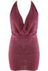 Lurex Cowl Neck Mini Dress