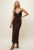 Polka Dots Lace Trim Maxi Dress