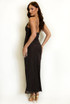Polka Dots Lace Trim Maxi Dress