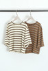 Striped Textured Oversized T-Shirt
