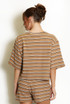 Striped Textured Oversized T-Shirt