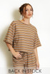 Striped Textured Oversized T-Shirt