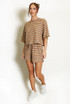Striped Textured Casual Shorts