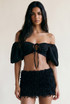 Keyhole Bardot Crop Top