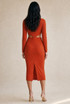 Keyhole Cut Out Midi Dress