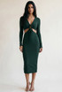 Keyhole Cut Out Midi Dress