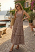 Striped Shirred Maxi Dress