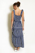 Striped Shirred Maxi Dress(PRE ORDER)