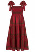 Striped Shirred Maxi Dress