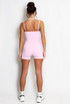 Double Strap Contrast Piping Vest And Shorts Set - New Ratio