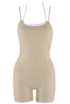 Double Strap Contrast Piping Vest And Shorts Set - New Ratio