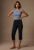 Polka Dots Cropped Capri Jeans 