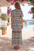 Wavy Embroidered Maxi Dress