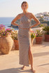 Stripes Halterneck Top and Skirt Set