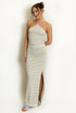 Striped Halter Top and Midi Skirt Set