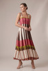Abstract Print Midi Dress