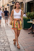 Mix Stripes Paper Bag Shorts